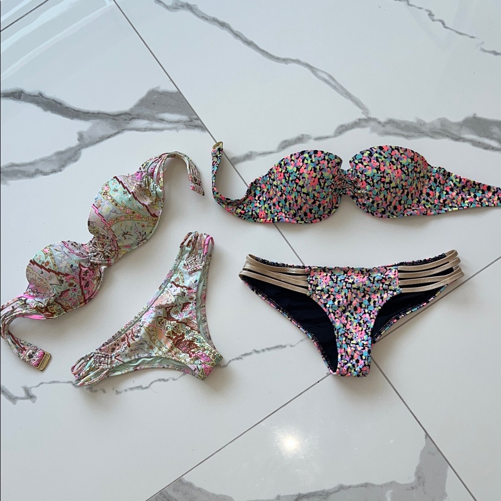 Victoria's Secret Multicolor Floral and Abstract Bikinis